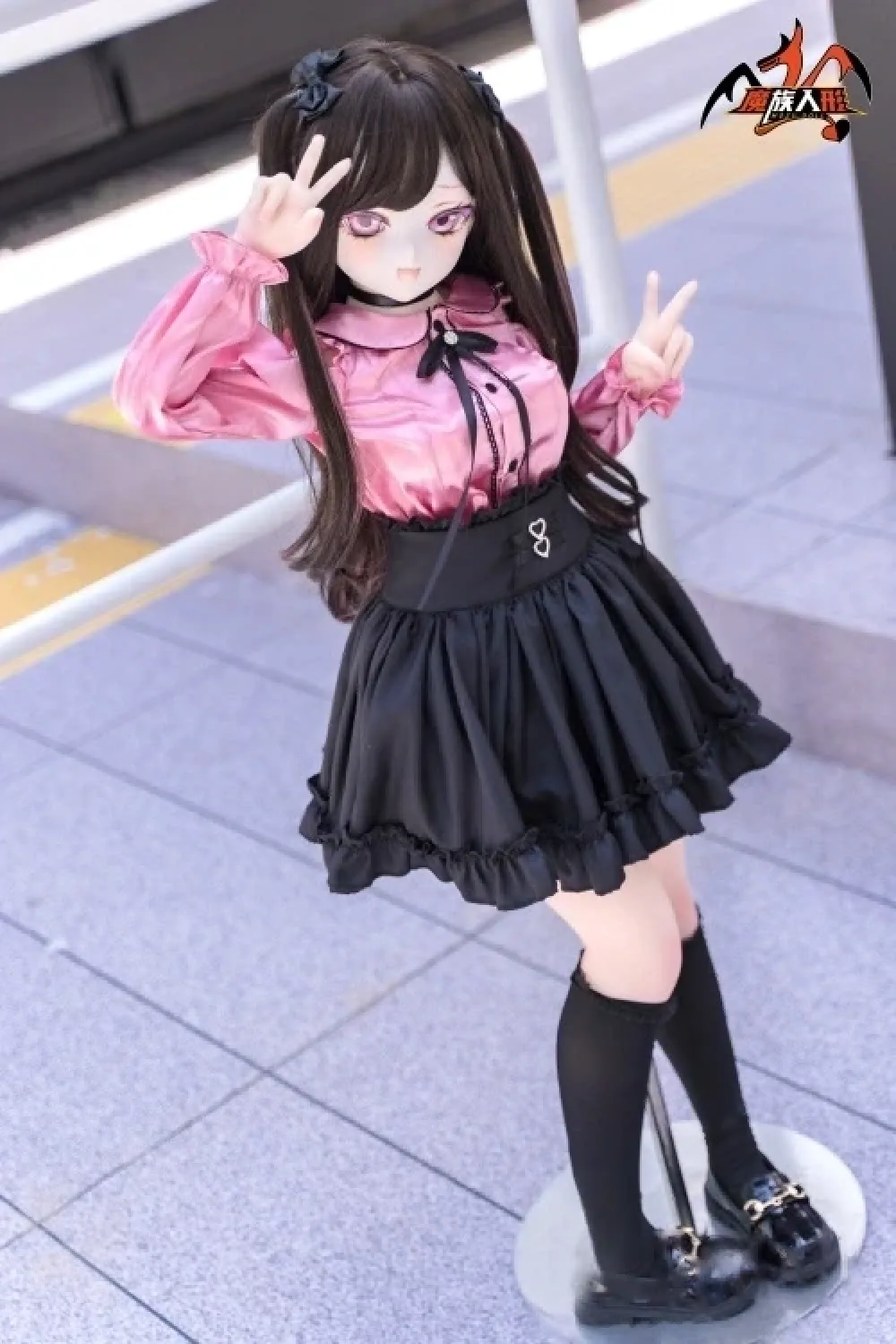 MOZU DOLL魔族人形 佑莉 Yuri 121cm(SR級)可愛い地雷系制服美少女アニメラブドール PVCヘッド+TPEボディ 大胸 ノーマル肌 宣材写真と同じ衣装