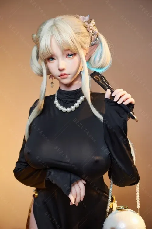 Bezlya Doll 2.0シリーズ 卡利亚 ULTRAメイク 155cm M版 シリコンヘッド+超ソフトTPEボディ Fカップ 巨乳ラブドール 精巧で美しいエルフ人形 ノーマル肌 口開閉＆口腔模擬付き