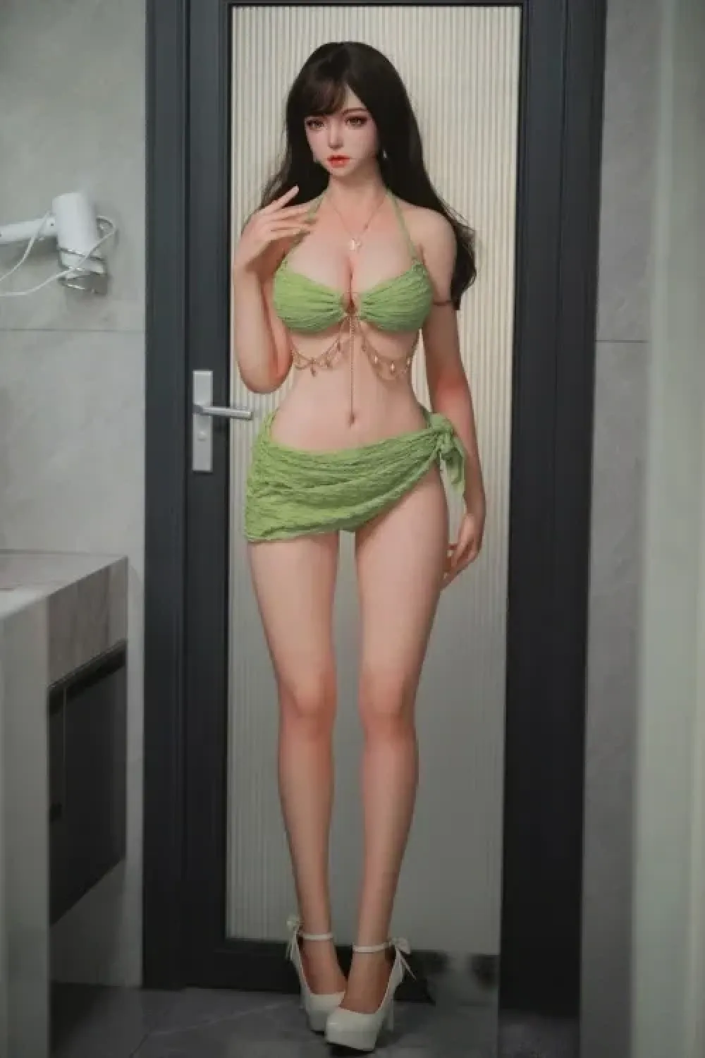 FU DOLL J002 信美 163cmフルシリコン製 等身大 清楚系 美人美乳ラブドール sex アダルト人形 Dカップ ノーマル肌 口開閉＆口腔模擬付き