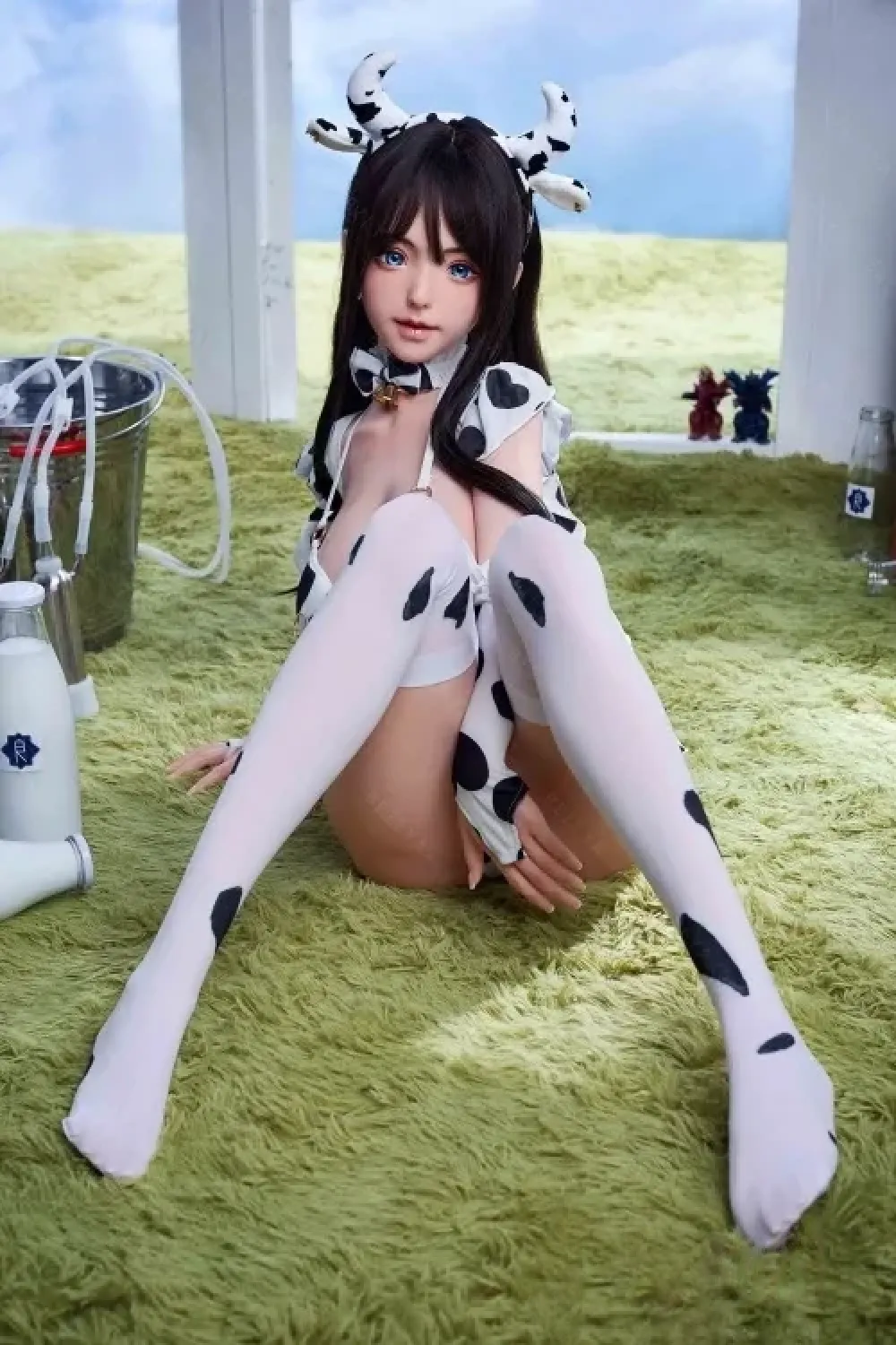 Bezlya Doll 2.2CFシリーズ 豌豆 145cm綺麗顔 乳牛ビキニ シリコン製ラブドール 巨乳 等身大ドール Gカップ ノーマル肌