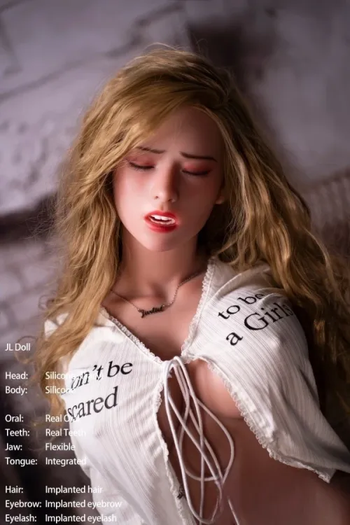Jarliet Doll JLシリーズ Tracy ROS口腔 148cm Gカップ 巨乳 瞑り目が魅力の美人 フルシリコン製セックスドール リアル皮膚メイク付き 小麦肌