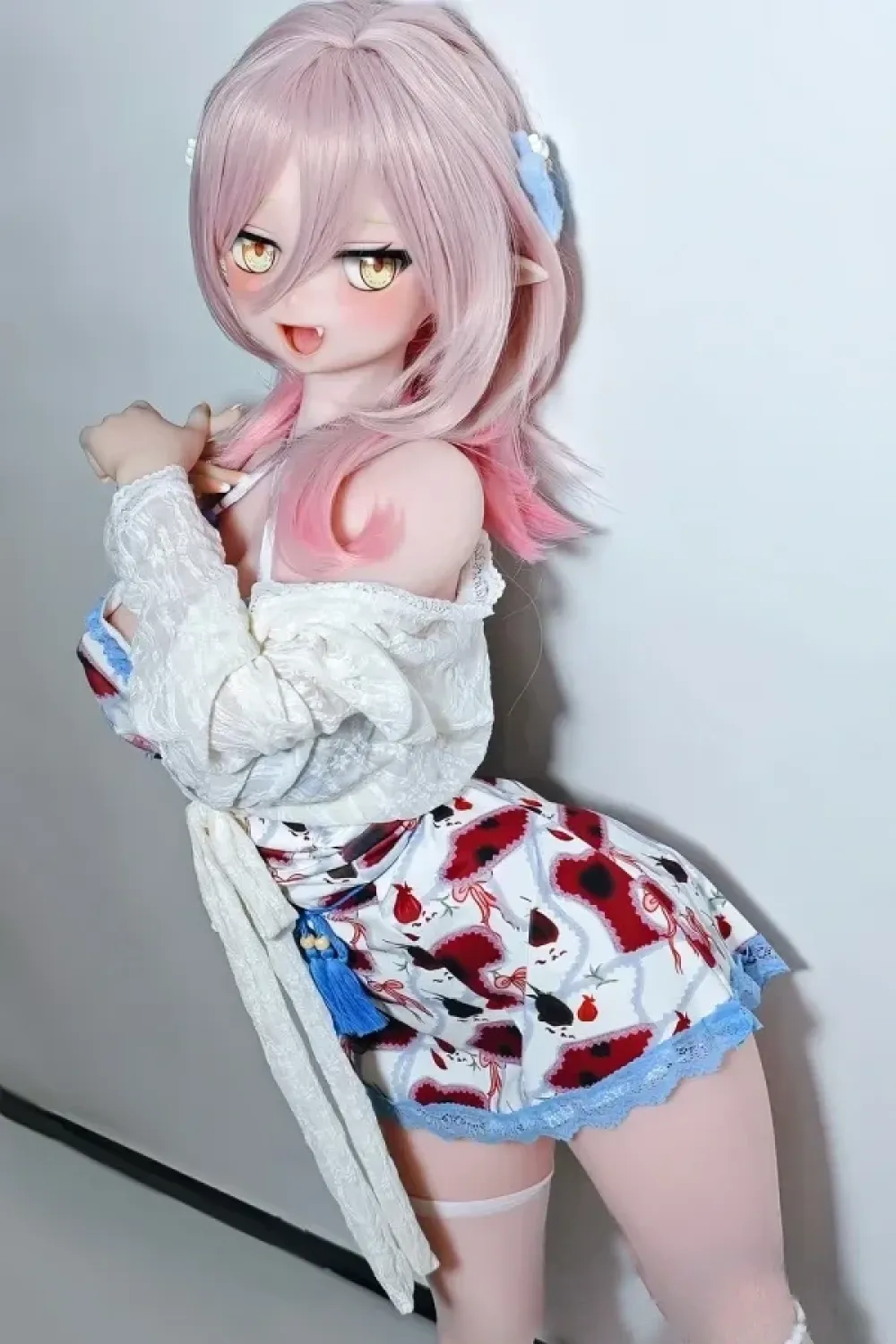Elsa Babe AHR026番 桃井望「Momoi Nozomi」 144cm Gカップ いたずらっぽい 八重歯 フルシリコン製 ラブドール 二次元人形 ピンク肌