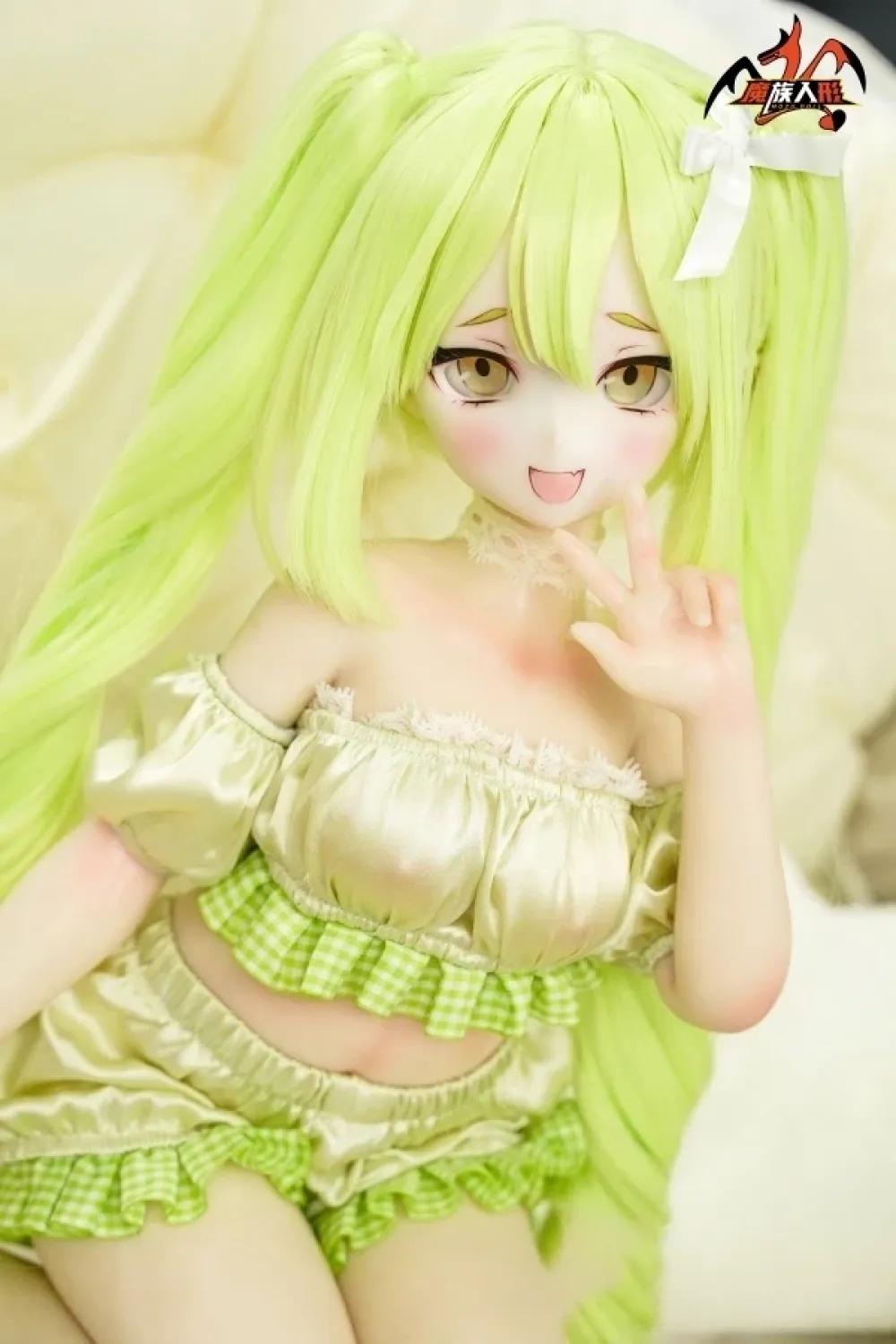 【在庫限り・再入荷なし】MOZU DOLL魔族人形 小望 Nozomi 65cm(三分SR級) 可愛い笑顔 アニメ系 ミニリアルドール PVCヘッド+シリコンボディ ノーマル肌 宣材写真と同じ衣装