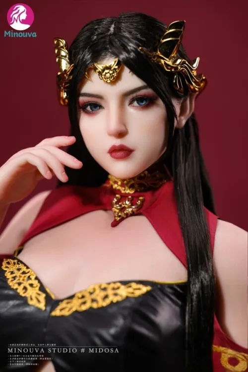 Minouva米诺 米杜莎 75cmコスプレ 女王様 ミニドール フルシリコン製ラブドール 白い肌
