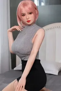 JX DOLL A55 南「Nan」 160cmピンクの短い髪フルシリコン製ラブドール 笑顔 等身大 セクシー人形 Dカップ ノーマル肌