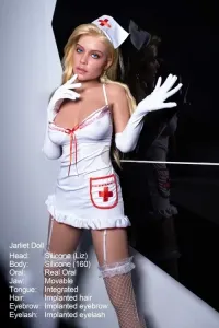 Jarlietdoll Jarlietシリーズ Liz 口開閉＆口腔模擬付き 160cm海外シリコン製ラブドール ナース制服風ダッチワイフ Eカップ 小麦肌