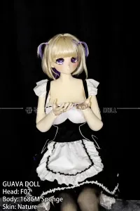 GUAVA DOLL 番石榴 F02 PVCヘッド 紫音 168cm Gカップ 可愛いメイド風 二次元系ラブドール アニメ 布製スポンジボディ 7.5kg 軽量化 ノーマル肌