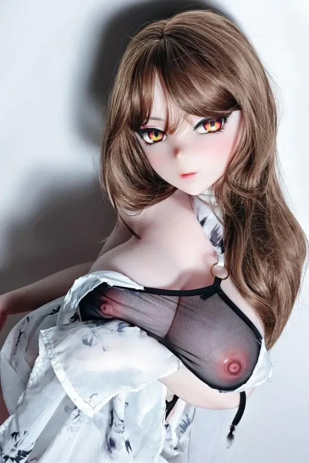 Elsa Babe AHR020番 玄羽時子「Genba Tokiko」 148cm L大胸 フルシリコン製 かっこいい系ラブドール 二次元アニメ人形 ピンク肌