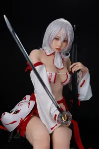 Jiusheng Doll #56B Kaiya 軽量化ボディ26kg 156cmコスプレ系 巫女 フルシリコン製 等身大リアルラブドール Bカップ ノーマル肌