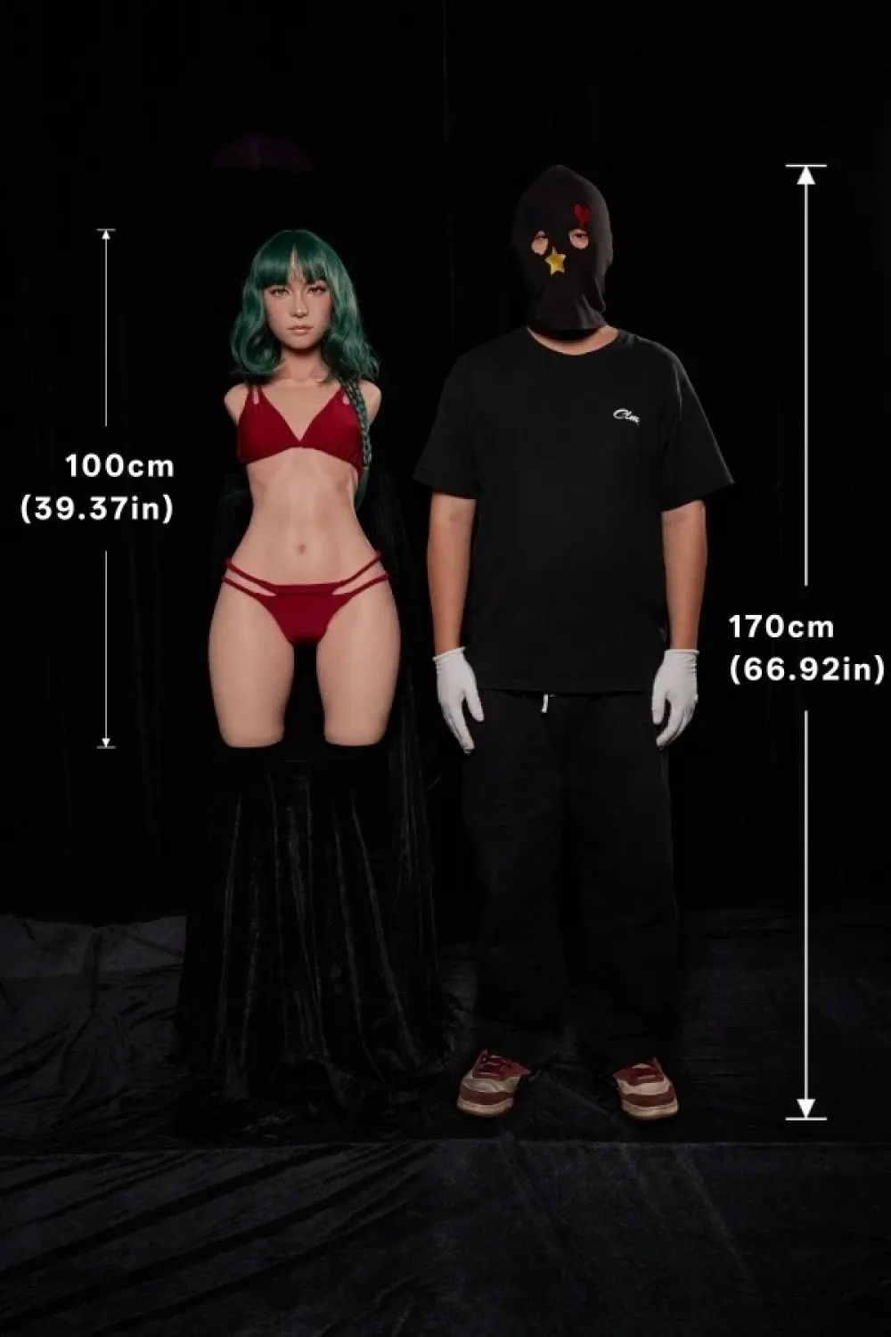 CLM(Climax Doll) ULW(超軽量化)シリーズ 15.7kg #881 トルソー Mayu(Nature) 100cm AAカップ フルシリコン製 半身ラブドール 緑髪