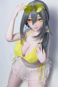 Elsa Babe AHR019番 水田新奈「Mizuta Nina」 151cm元気系 水着 フルシリコン製 ラブドール 二次元 アニメ系人形 大人向け 巨乳 ピンク肌