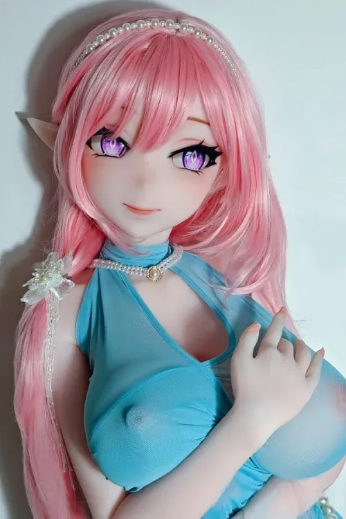 Elsa Babe AHRC009番 愛原空美「Aihara Kumi」 163cm清楚な美人 ピンク髪エルフ耳 フルシリコン製 アニメ系ダッチワイフ Mカップ ピンク肌