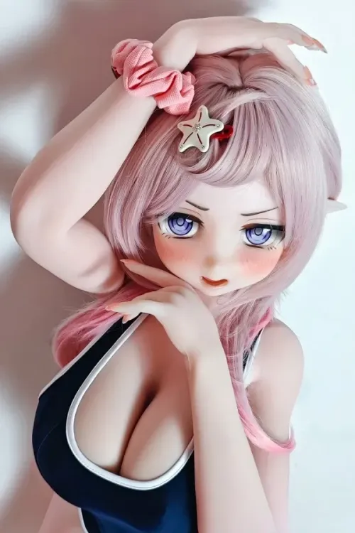 Elsa Babe RAD053番 朝比奈小枝「Asahina Sae」 148cm L大胸 ツンデレ系 フルシリコン製 ラブドールアニメ系 二次元人形 ピンク肌