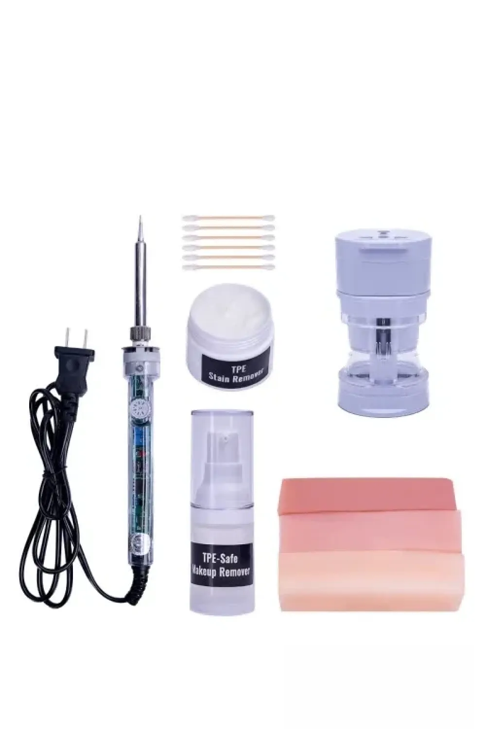 JOYOTOY Repair Kit TPEドール修理キット 脱色剤+携帯用アイロン+ グルー+3つTPE素材
