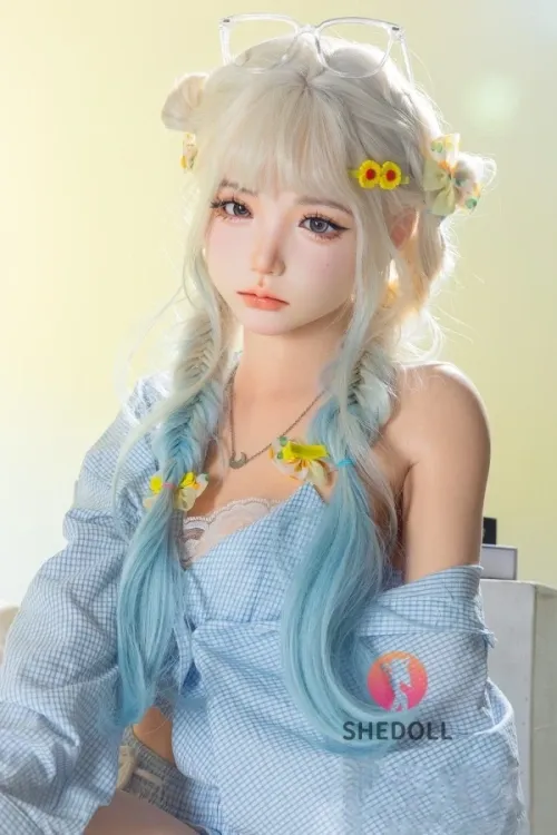 SHE DOLL カスタムメイク 青柠 2.0 口開閉＆口腔模擬付き 160cmフルシリコン製 金髪 セクシーな美少女 ラブドール Cカップ ノーマル肌