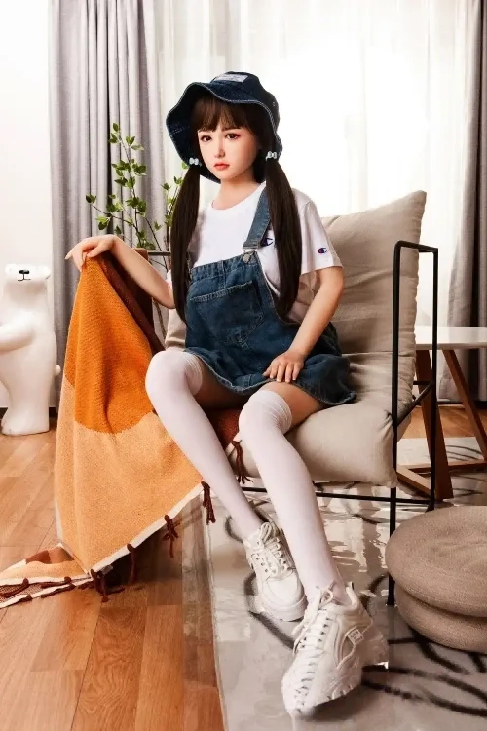 SHE DOLL #014 莹 148cm小柄ラブドール 可愛い童顔 Dカップ ノーマル肌 掲載画像はシリコンヘッド+TPEボディ