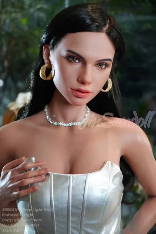 WMDOLL「JINSAN DOLLS」 #201 早奈美 170cm 超軽量ボディ 欧米風 セクシー姿の美乳熟女 フルシリコン製ラブドール Cカップ ブラウン肌