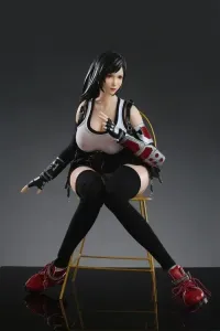 Otaku Doll 蒂法 65cm 3kg 人気 アニメ ミニラブドール コスプレ ティファ ロックハート フィギュア PVCヘッド+シリコンボディ 宣材写真と同じ衣装
