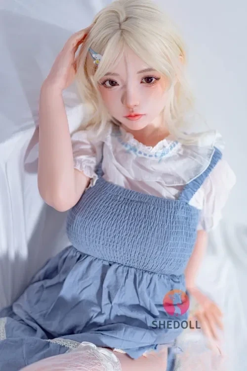 SHE DOLL 3番メイク 洛伊 148cm金髪美女ラブドール 可愛いリアルドール Dカップ ノーマル肌 掲載画像はフルシリコン製