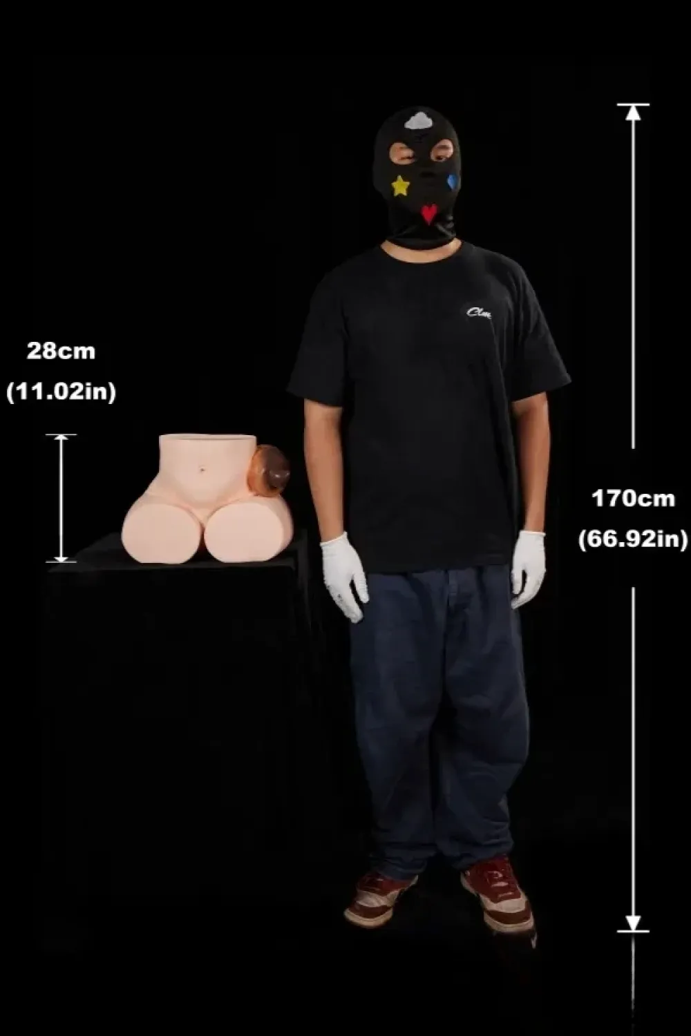 CLM(Climax Doll) Proシリーズ PA-Peppy Butt Torso(Cinnamon) 15.4kg シリコン製 トルソー リアルボディ コンパクト ヒップモデル