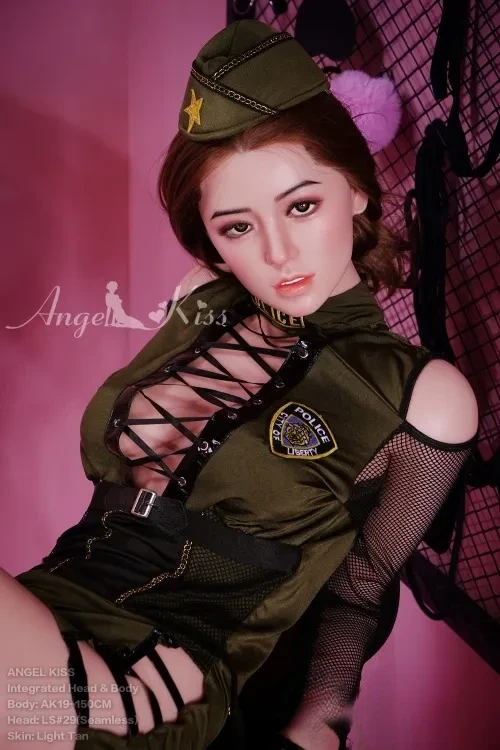 Angelkiss LS#29 古都子 150cm高級シリコン製リアル ラブドール アダルト 熟女 シームレスヘッドとボディの一体型ダッチワイフ 人形 Cカップ 小麦肌
