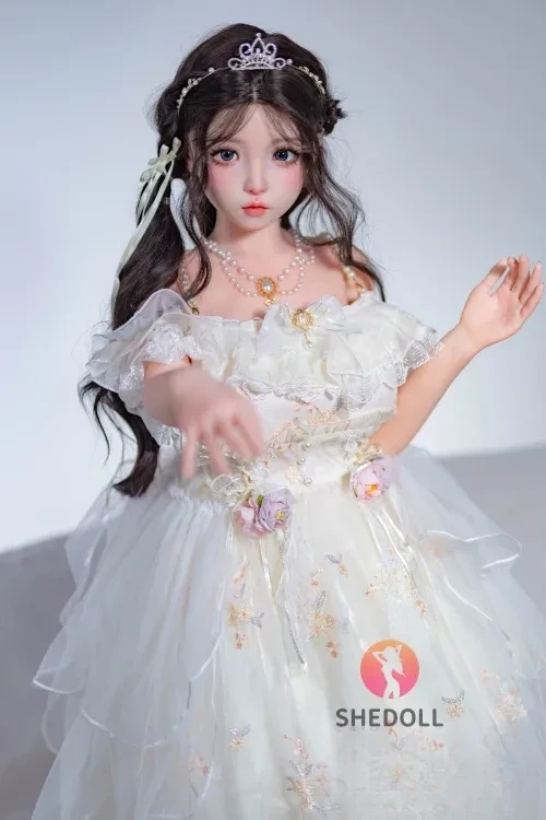 SHE DOLL カスタマイズBJDメイク 洛小乙2.0 口開閉＆口腔模擬付き 145cm Gカップ 巨乳 癒し系 ラブドール 可憐な可愛いドール ノーマル肌 掲載画像はシリコンヘッド+TPEボディ