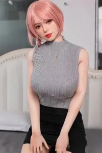 JX DOLL A55 南「Nan」 160cmピンクの短い髪フルシリコン製ラブドール 笑顔 等身大 セクシー人形 Dカップ ノーマル肌