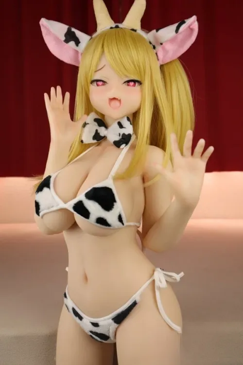 IROKEBIJIN 色気美人 Akari HSS90cm Fカップ 巨乳 アニメドール 超ソフトシリコン製 金髪 可愛いラブドール 白い肌