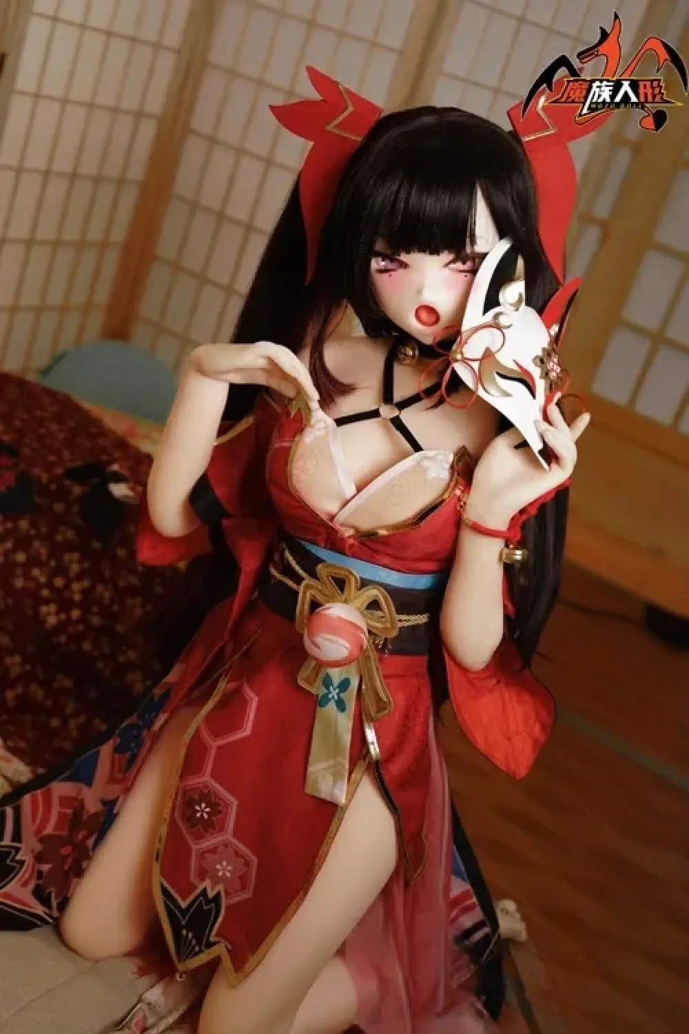 MOZU DOLL魔族人形 星火 148cm(UR級) 等身大ラブドール キュート2次元 花火コス 繊細で魅力的なアニメドール PVCヘッド+TPEボディ Dカップ ノーマル肌 宣材写真と同じ衣装 軟性ヘッド硬めヘッド選択可能