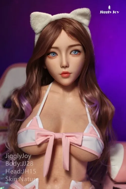 JigglyJoy JJ28 トルソー #JH15ヘッド Christina 半身ラブドール 20kg フルシリコン製 キツネ顔 魅惑的 リアルドール Hカップ ノーマル肌