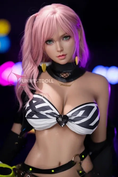 Funwest Doll #036S Lily 157cm綺麗 ラブドール フルシリコン製 ピンクの髪 魅力的 リアルダッチワイフ Dカップ ノーマル肌