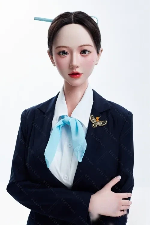 Bezlya Doll 2.2CFシリーズ 夕顔 2番メイク 163cm M版 フルシリコン製 等身大 ラブドール コスプレ客室乗務員セックスドール Fカップ ノーマル肌