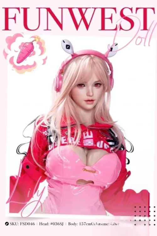 Funwest Doll #036SJ Lily ROS顎機能付き 157cm Gカップ 巨乳 美人リアル ラブドール フルシリコン製 コスプレ系 人形 2.0リアルな皮膚メイク付き ノーマル肌
