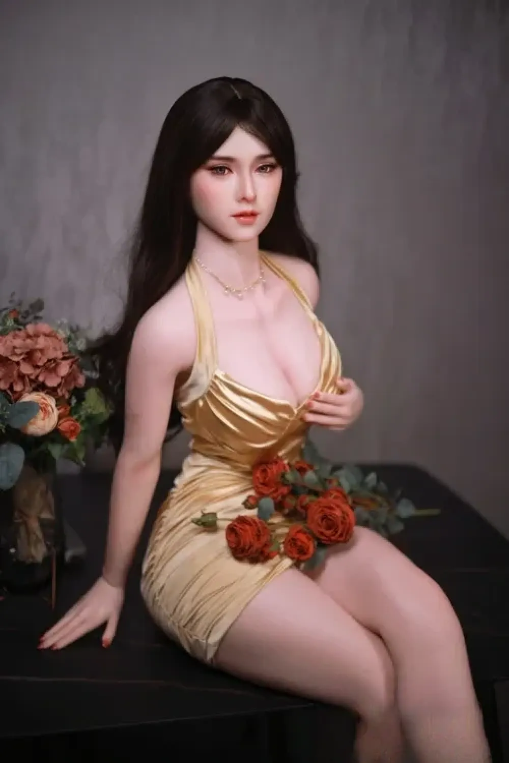 JYDOLL 淑雅 168cm妖艶な姿 熟女リアルドールシリコン製 Eカップ ノーマル肌 掲載画像は頭部スターメイク付き