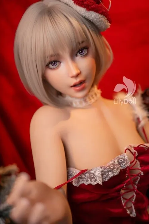 LilyDoll #LH032B Fraya 159cmクリスマス風 短髪 セクシーな美人 等身大ラブドール シリコンヘッド+TPEボディ Bカップ ノーマル肌