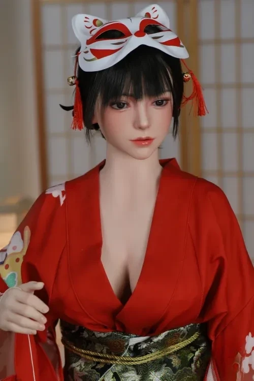 Orange In #414 Shiraha 165cm和風美人 ラブドール フルシリコン製 着物姿リアルドール Cカップ ノーマル肌 口開閉＆口腔模擬付き