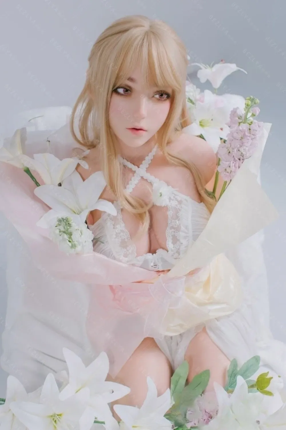 AITIA DOLL 2.2Uシリーズ 紫罗兰 Violet 1番メイク ROS口腔付き 花のエルフ 優雅系 半身ラブドール フルシリコン製 トルソー人形 Dカップ ノーマル肌