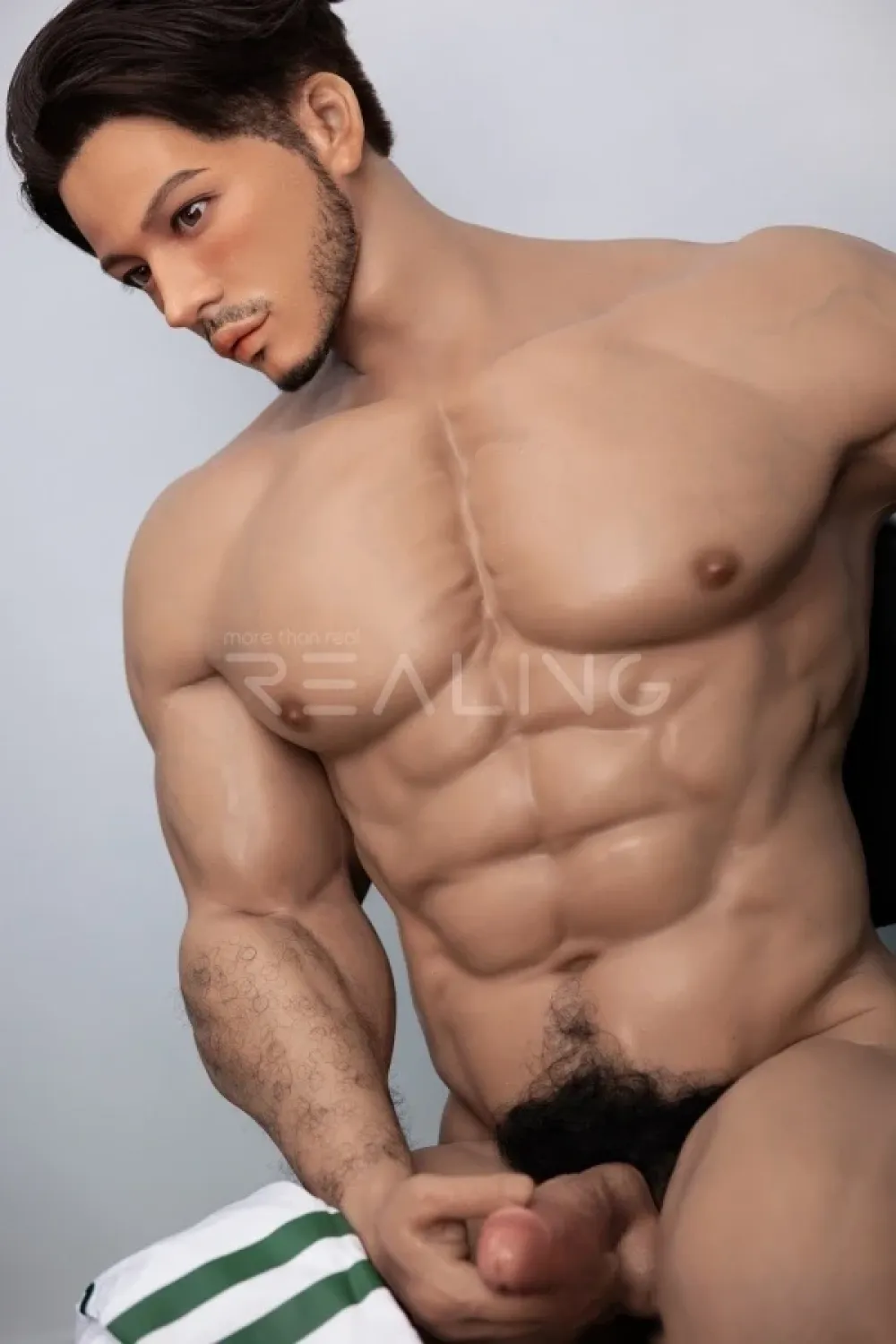 Realing 麒麟「Kylin」 183cm等身大男性型ラブドール 筋肉 マッチョ 熟男 フルシリコン製 ノーマル肌