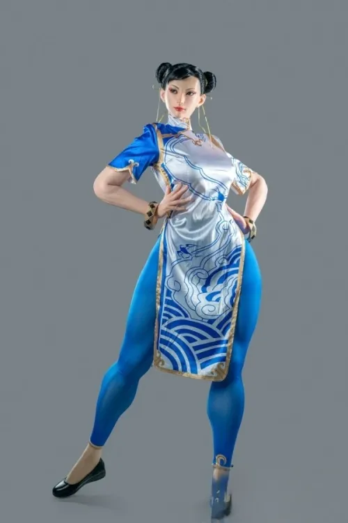 Game Lady No.33-1 春麗 169cmフルシリコン製 Fカップ 巨乳 細腰 巨尻 筋肉娘 コスプレ系ラブドール ノーマル肌