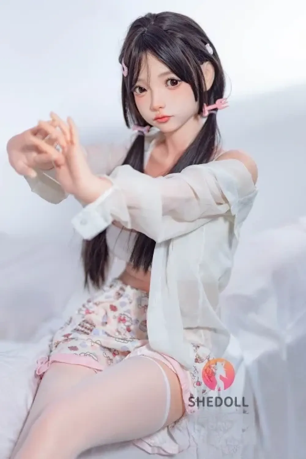 SHE DOLL カスタマイズメイク 洛伊2.0 口開閉＆口腔模擬付き 148cm可愛い可憐系 清楚系ラブドール エッチ セックス ドール Dカップ ノーマル肌 掲載画像はフルシリコン製