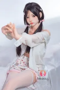 SHE DOLL カスタマイズメイク 洛伊2.0 口開閉＆口腔模擬付き 148cm可愛い可憐系 清楚系ラブドール エッチ セックス ドール Dカップ ノーマル肌 掲載画像はフルシリコン製