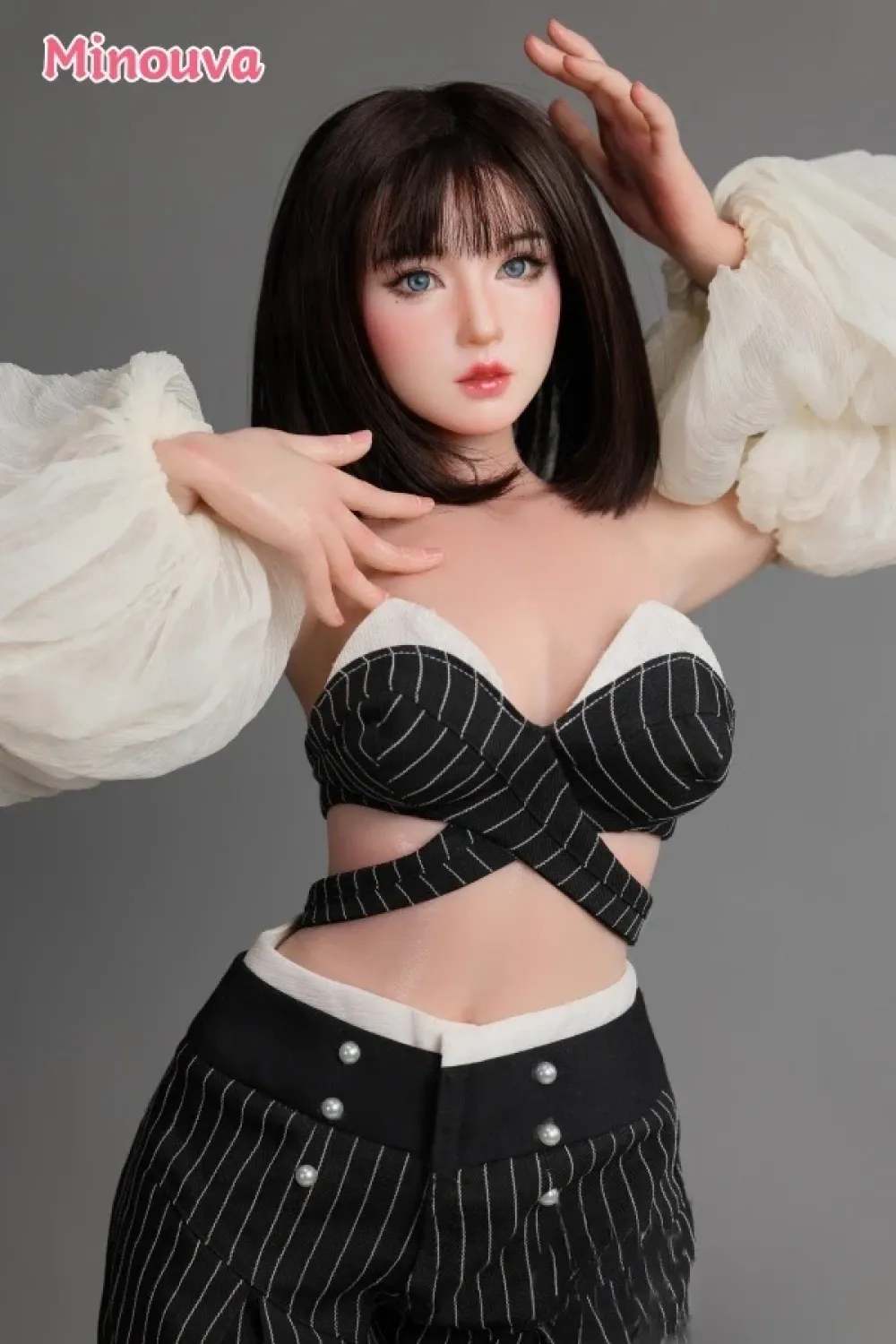 Minouva米诺 米娜 Minaヘッド 75cmミニラブドール フルシリコン製 美人姉 セクシーフィギュア人形 白い肌