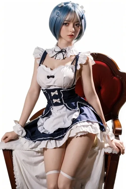 Orange In #600 Mary 158cm-B コスプレメイド制服ラブドール フルシリコン製 誘惑的なボディセックス人形 Cカップ 白い肌