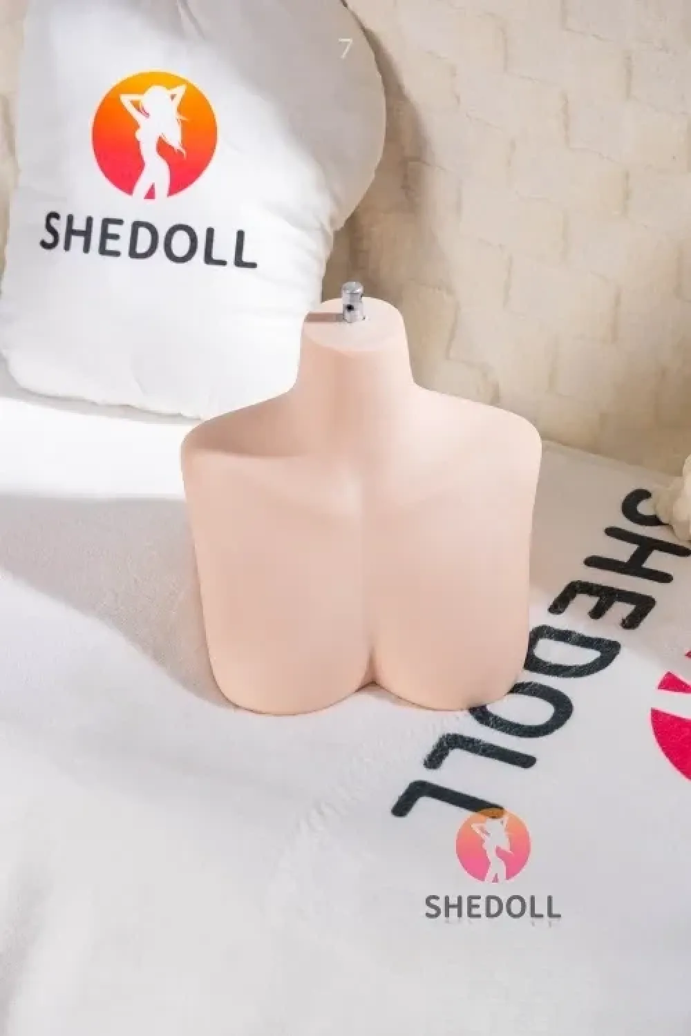 SHE DOLL 24cmヘッドスタンド M16ジョイント 首関節あり・左右前後動き可能 シリコン製小胸台座 158cm以下頭部専用 ノーマル肌
