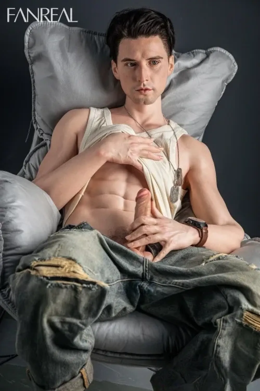 FANREAL Henry 173cm欧米風 フルシリコン製 マッチョ男性ラブドール 一体式ペニス 筋肉タイプ リアルドール ノーマル肌