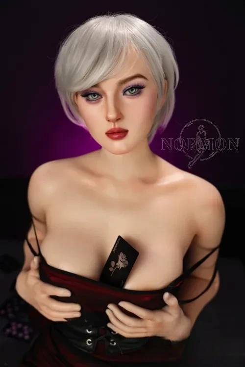 Normon Doll Victora 165cm B フルシリコン製 短髪リアルなセックス人形 等身 大 白髪 外国人 アダルト ラブドール Dカップ ノーマル肌
