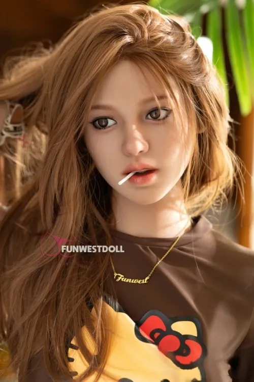Funwest Doll #050 Clara 159cmスレンダーボディ 茶髪の美人 TPE製 ラブドール Aカップ ノーマル肌