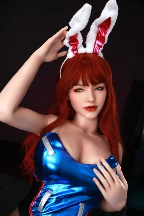 Orange In #604 Tracy 165cmフルシリコン製 ラブドール 海外 熟女 魅惑的なバニーガール 等身大リアルドール Cカップ 白い肌