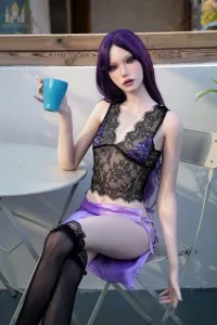 Dolls Castle #S12 Natalie 170cm フルシリコン製 紫髪美女 外人 セクシー ラブドール Aカップ ノーマル肌