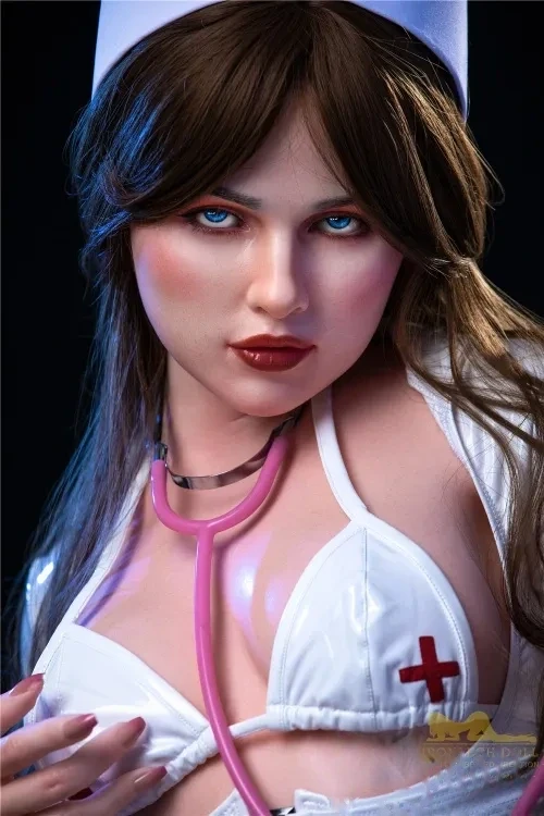 Irontech Doll S18 Hazel 152cm誘惑的なナース服 フルシリコン製ダッチワイフ Aカップ ノーマル肌